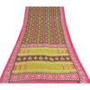 Sanskriti Vintage Sarees Brown/Pink Patan Patola Pure Cotton Printed Sari Sustainable Fabric