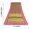 Sanskriti Vintage Sarees Brown/Pink Patan Patola Pure Cotton Printed Sari Sustainable Fabric