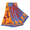 Sanskriti Vintage Sarees From India Red Pure Cotton Print Sari 5yd Craft Sustainable Fabric