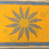 Sanskriti Vintage Sarees Yellow/Blue Pure Cotton Printed Sari 5yd Craft Sustainable Fabric