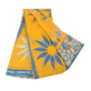Sanskriti Vintage Sarees Yellow/Blue Pure Cotton Printed Sari 5yd Craft Sustainable Fabric