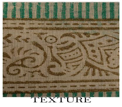 Sanskriti Vintage Saree Off-White Pure Cotton Hand Block Print Craft Fabric Sari