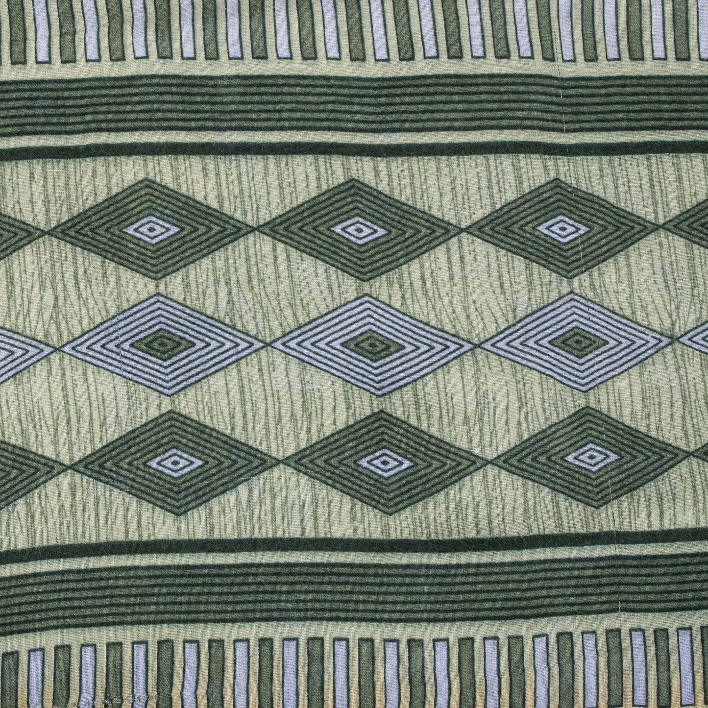Sanskriti Vintage Saree Gray 100% Pure Cotton Floral Geometric Printed Sari Fabric 5+Yd