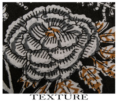 Sanskriti Vintage Saree Black 100% Pure Cotton Kalamkari Style Floral Printed Fabric 5+Yard Sari