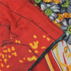 Sanskriti Vintage Sarees Red 100% Pure Cotton Printed Sari 5yd Craft Sustainable Fabric
