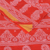 Sanskriti Vintage Sarees From India Red Pure Cotton Print Sari 5yd Craft Sustainable Fabric