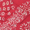 Sanskriti Vintage Sarees Red Floral Batik Work 100% Pure Cotton Sari 5yd Fabric