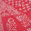 Sanskriti Vintage Sarees Red Floral Batik Work 100% Pure Cotton Sari 5yd Fabric