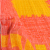 Sanskriti Vintage Sarees Yellow/Red Pure Cotton Printed Sari 5yd Craft Sustainable Fabric