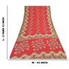 Sanskriti Vintage Sarees From India Red Pure Cotton Print Sari 5yd Craft Sustainable Fabric
