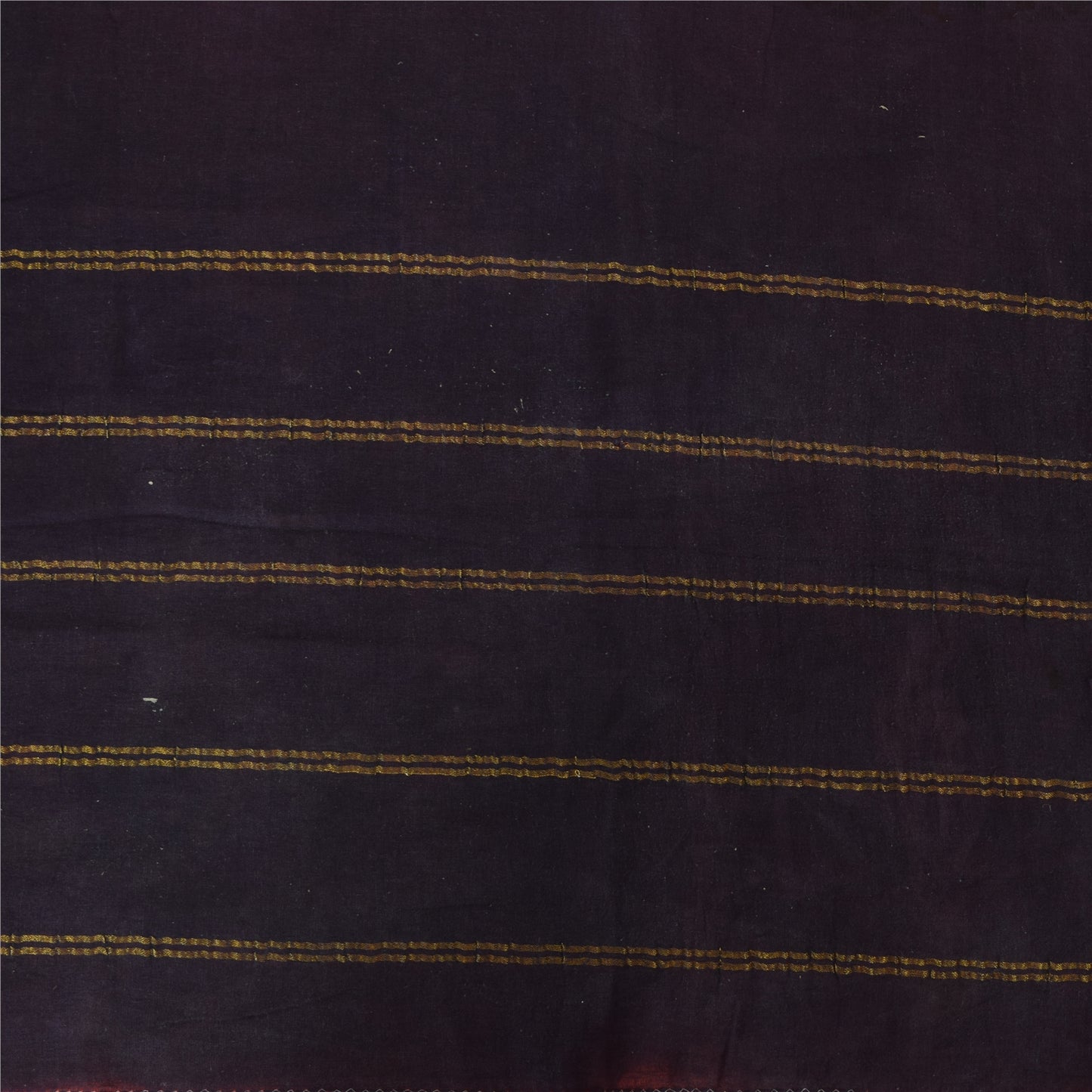 Sanskriti Vintage Sarees Peach/Purple Zari Woven Print Pure Cotton Sari Sustainable Fabric