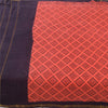 Sanskriti Vintage Sarees Peach/Purple Zari Woven Print Pure Cotton Sari Sustainable Fabric