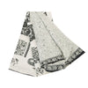 Sanskriti Vintage Sarees Indian White Pure Cotton Printed Sari 5yd Craft Sustainable Fabric