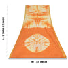 Sanskriti Vintage Sarees Orange/Ivory Tie-Dye Pure Cotton Sari 5yd Craft Sustainable Fabric