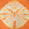 Sanskriti Vintage Sarees Orange/Ivory Tie-Dye Pure Cotton Sari 5yd Craft Sustainable Fabric