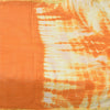 Sanskriti Vintage Sarees Orange/Ivory Tie-Dye Pure Cotton Sari 5yd Craft Sustainable Fabric