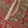 Sanskriti Vintage Sarees From India Red Pure Cotton Print Sari 5yd Craft Fabric