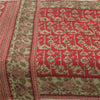 Sanskriti Vintage Sarees From India Red Pure Cotton Print Sari 5yd Craft Fabric