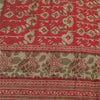 Sanskriti Vintage Sarees From India Red Pure Cotton Print Sari 5yd Craft Fabric