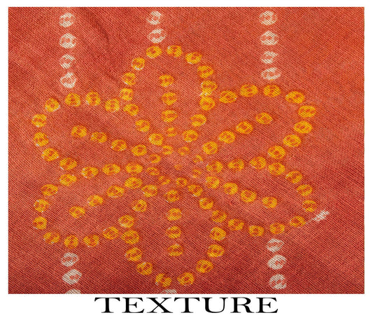 Vintage Saree Multicolor 100% Pure Cotton Bandhani Printed Fabric 5+Yard Craft Fabric Sewing Sari