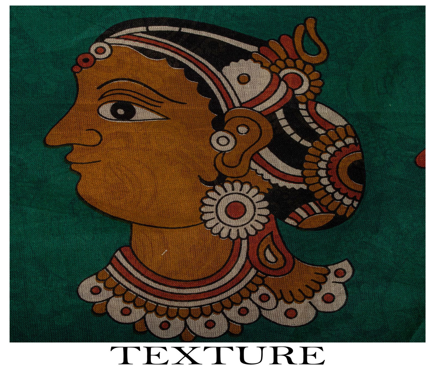 Saree Purple-Green 100% Pure Cotton Machilipatanam Kalamkari Block Printed Fabric 5+Yadr Craft Sari