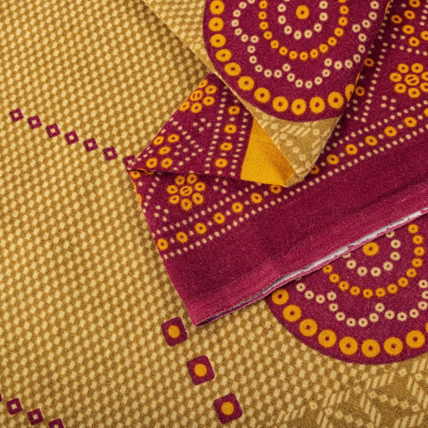 Sanskriti Vintage Saree Yellow 100% Pure Cotton Bandhani Print Craft Fabric 5+Yard Sari
