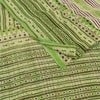 Sanskriti Vintage Sarees Indian Green Pure Cotton Printed Sari 5yd Craft Sustainable Fabric