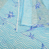 Sanskriti Vintage Sarees Indian Blue Pure Cotton Printed Sari 5yd Craft Sustainable Fabric