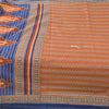 Sanskriti Vintage Sarees Indian Orange Pure Cotton Print Sari 8 y d Craft Sustainable Fabric