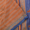 Sanskriti Vintage Sarees Indian Orange Pure Cotton Print Sari 8 y d Craft Sustainable Fabric
