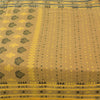 Sanskriti Vintage Sarees Brown Tant Hand Woven Pure Cotton Sari 5yd Craft Sustainable Fabric