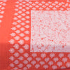 Sanskriti Vintage Sarees Pink/Orange Batik Printed Pure Cotton Sari 5yd Sustainable Fabric