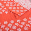 Sanskriti Vintage Sarees Pink/Orange Batik Printed Pure Cotton Sari 5yd Sustainable Fabric