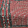 Sanskriti Vintage Sarees Red Indian Pure Cotton Printed Sari 5yd Craft Sustainable Fabric