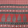 Sanskriti Vintage Sarees Red Indian Pure Cotton Printed Sari 5yd Craft Sustainable Fabric