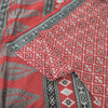 Sanskriti Vintage Sarees Red Indian Pure Cotton Printed Sari 5yd Craft Sustainable Fabric