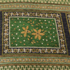 Sanskriti Vintage Sarees Indian Green Pure Cotton Printed Sari 5yd Craft Fabric