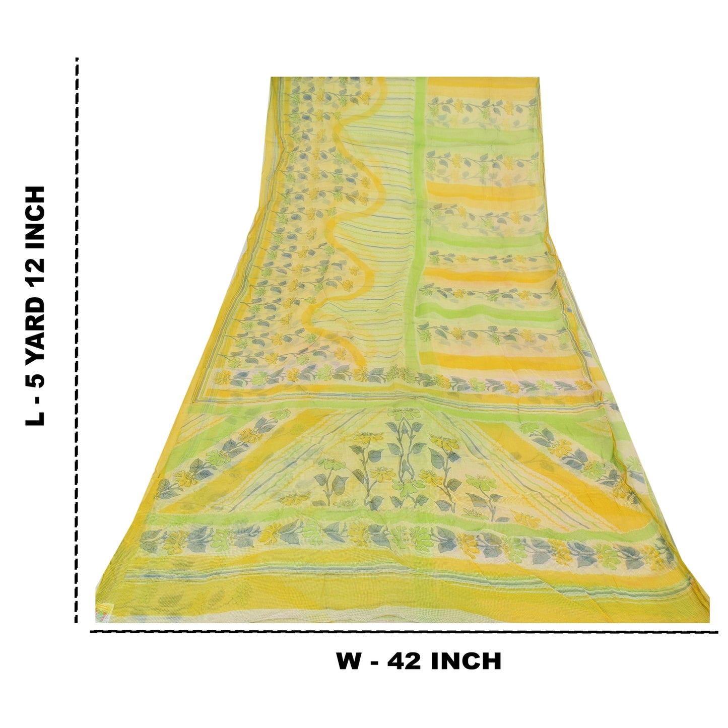 Sanskriti Vintage Sarees Kota Woven/Doria Printed Pure Cotton Sari Craft Sustainable Fabric