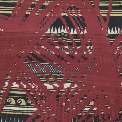 Sanskriti Vintage Sarees Indisk Sort Ren Bomuld Trykt Sari 5yd Håndværk Bæredygtigt Stoff