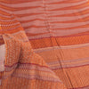 Sanskriti Vintage Sarees Indian Orange Pure Cotton Printed Sari 5yd Craft Sustainable Fabric