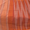 Sanskriti Vintage Sarees Indian Orange Pure Cotton Printed Sari 5yd Craft Sustainable Fabric