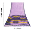 Sanskriti Vintage Sarees Purple Pure Cotton Floral Printed 5+YD Traditional Sari
