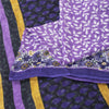 Sanskriti Vintage Sarees Purple Pure Cotton Floral Printed 5+YD Traditional Sari