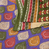 Sanskriti Vintage Sarees Indian Peach Pure Cotton Printed Sari 5yd Craft Sustainable Fabric