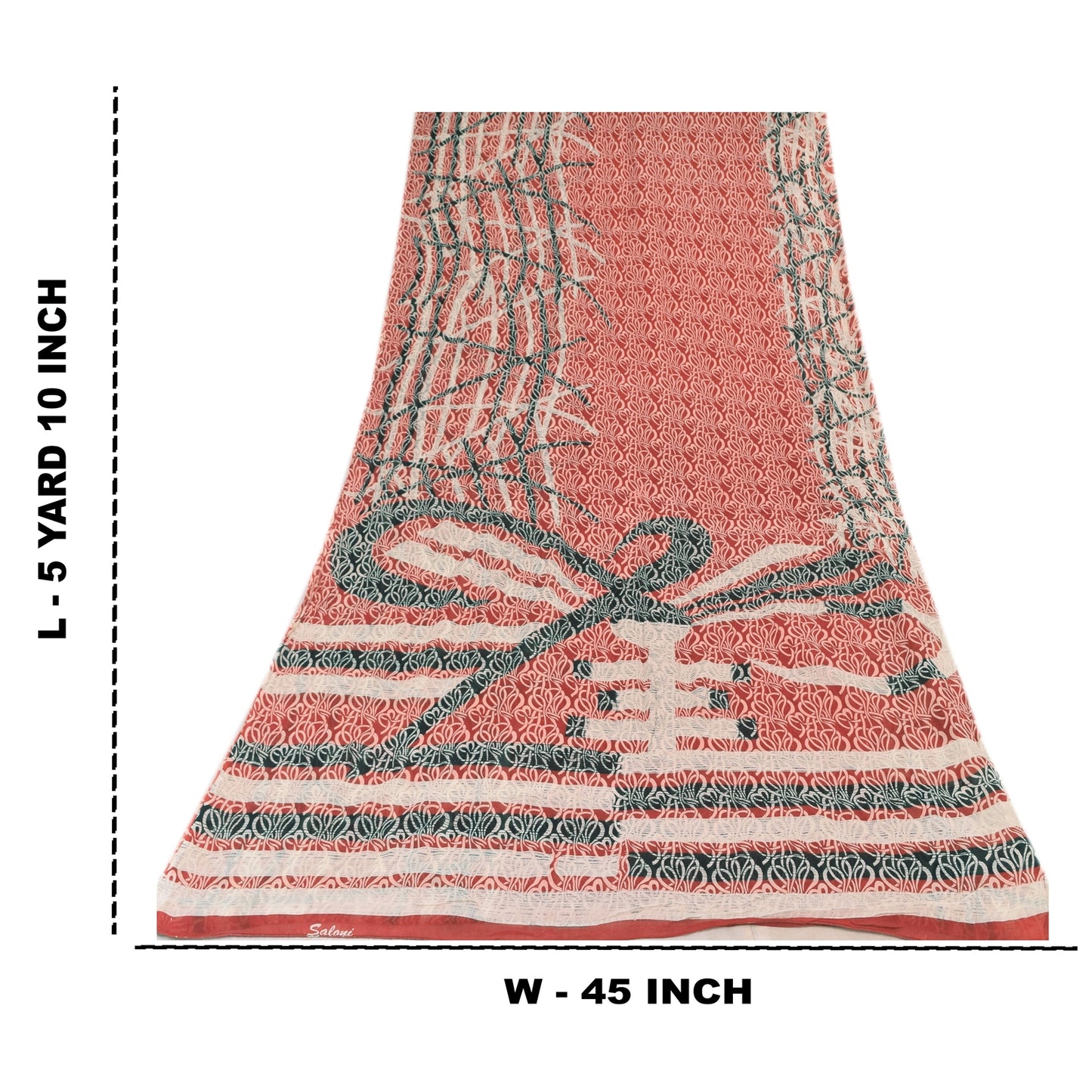 Сари Sanskriti Vintage темно-красного цвета, 100% чистый хлопок, напечатанное сари, 5 ярдов, ткань для рукоделия, устойчивая к истиранию