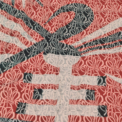 Сари Sanskriti Vintage темно-красного цвета, 100% чистый хлопок, напечатанное сари, 5 ярдов, ткань для рукоделия, устойчивая к истиранию