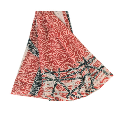 Сари Sanskriti Vintage темно-красного цвета, 100% чистый хлопок, напечатанное сари, 5 ярдов, ткань для рукоделия, устойчивая к истиранию