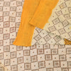 Sanskriti Vintage Sarees Yellow/Ivory Ikat Printed Pure Cotton Sari Craft Sustainable Fabric