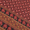Sanskriti Vintage Sarees Red/Black 100%Pure Cotton Printed Sari 5yd Craft Fabric