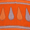 Sanskriti Vintage Sarier Orange 100% Ren Bomuld Trykt Sari 5+ yard Håndværk Bæredygtigt Stoff